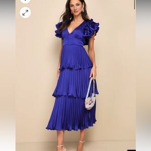 NWT royal blue lulu’s tiered dress